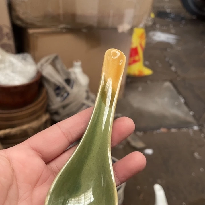 瓷粗瓷勺子十支粗瓷