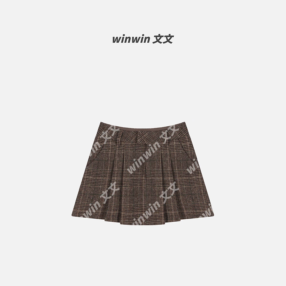 【千金格子】文文私服 时尚气质百搭休闲洋气显瘦半身裙WWQ5BSQ2526