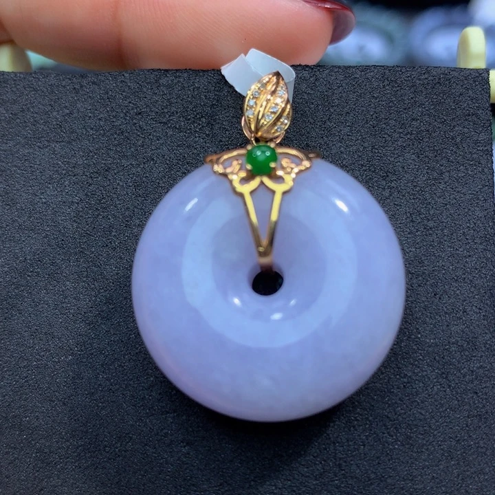 翡翠手链18K金镶嵌翡翠