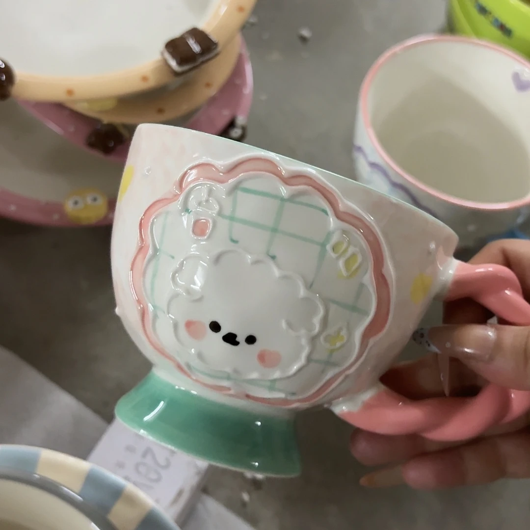 搪瓷正品早餐杯狗一个