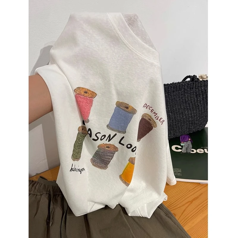 200斤大码胖mm韩系别致凉爽轻薄雪花棉短袖T恤女夏季宽松半袖