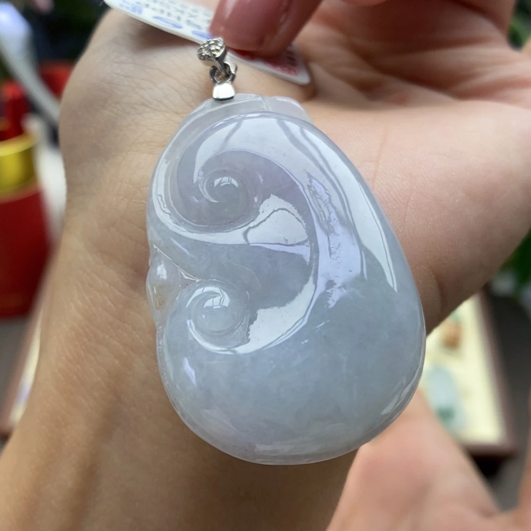 翡翠银S925镶嵌颈饰吊坠44