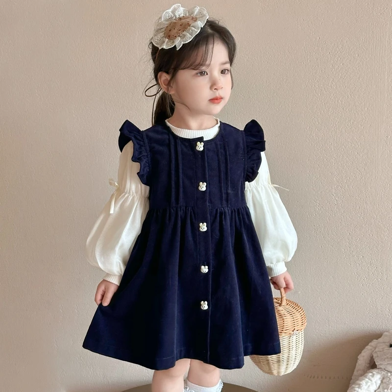 女童牛仔裙套装2025新款儿童春秋装韩版洋气女孩春季时髦两件套潮