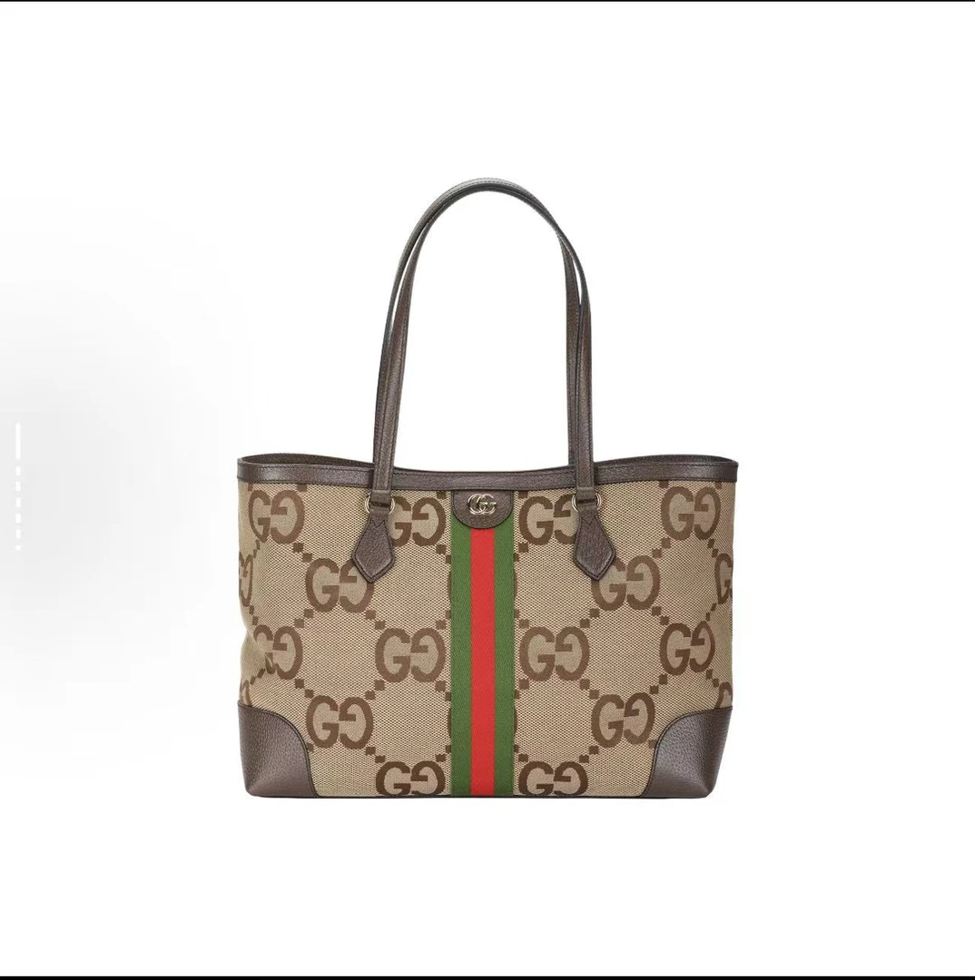 99新 GUCCI/古驰 【TVB识货古驰双G复古老花托特包