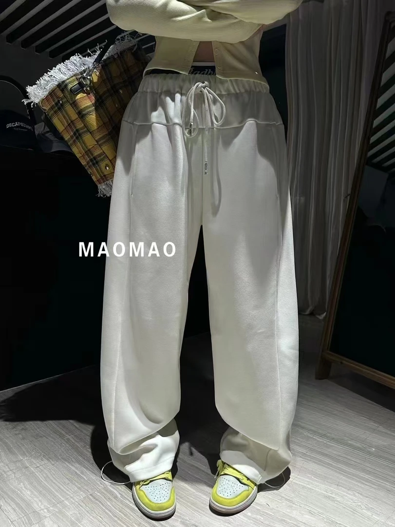 熊小姐家2025早春新款分割线设计休闲裤