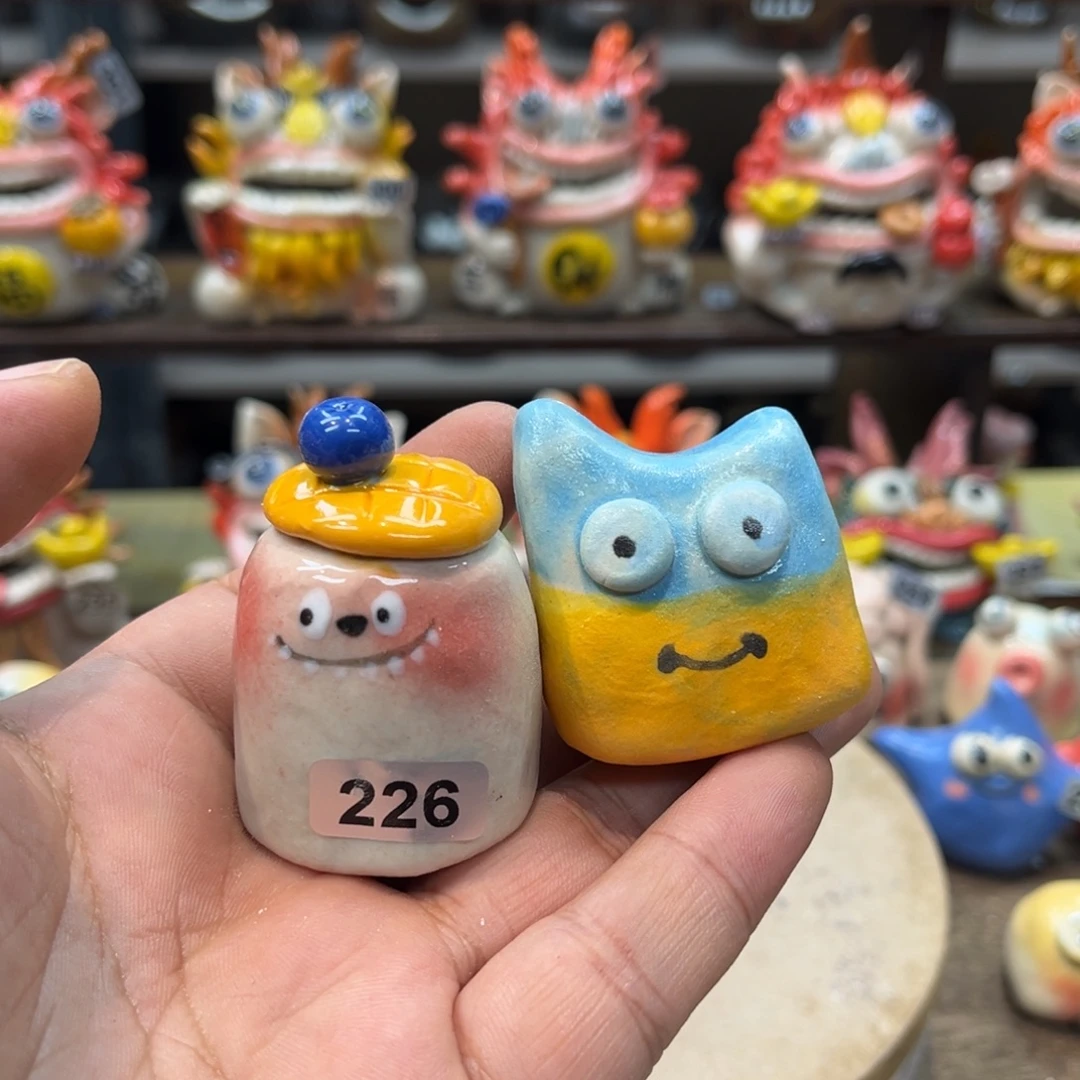 摆件纯手工抽象陶瓷摆件福利组合226