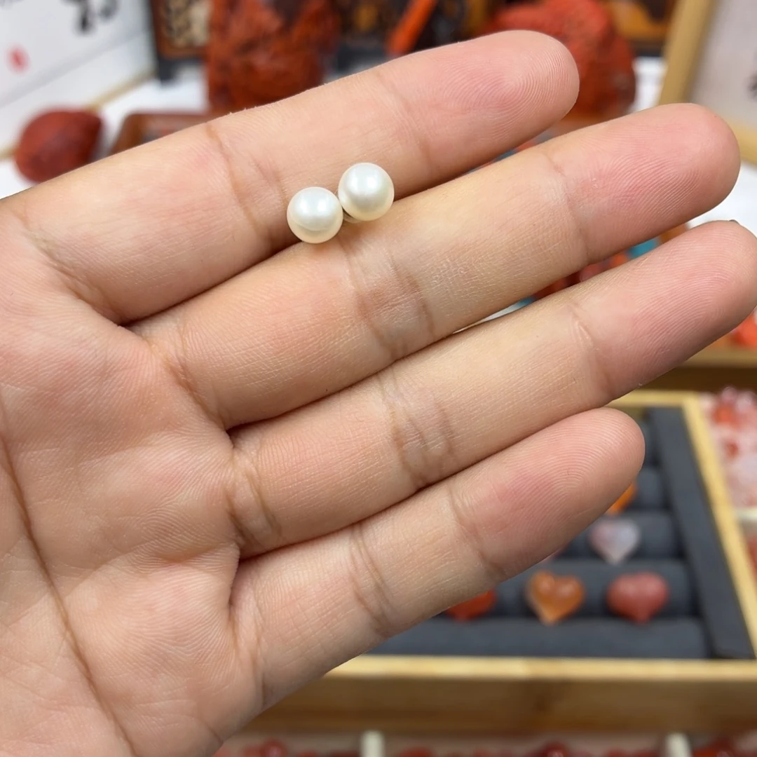 查罗石合金耳钉珍珠耳钉