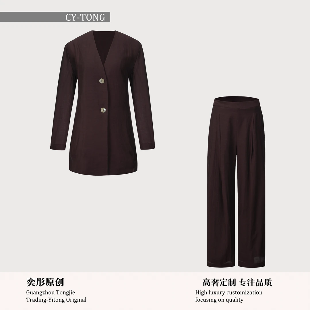 【彤姐原创】春季气质轻奢时尚百搭西装外套+裤子套装C3237