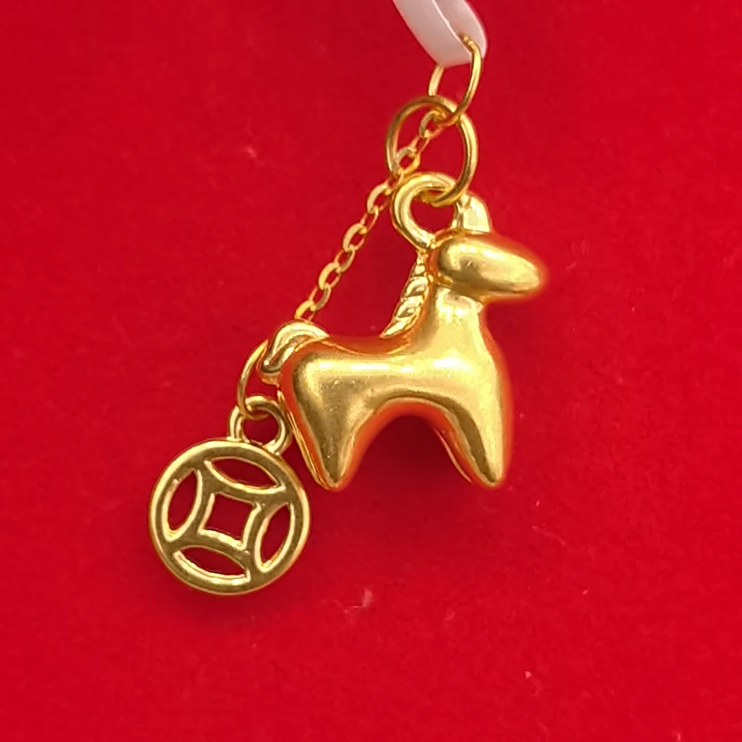 【夕夕专享】足金999 马上有钱 GP 0.57（添金纳福）