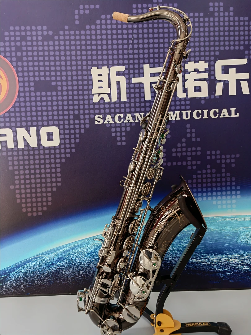 斯卡诺高端专业款次中音萨克斯777黑镍款