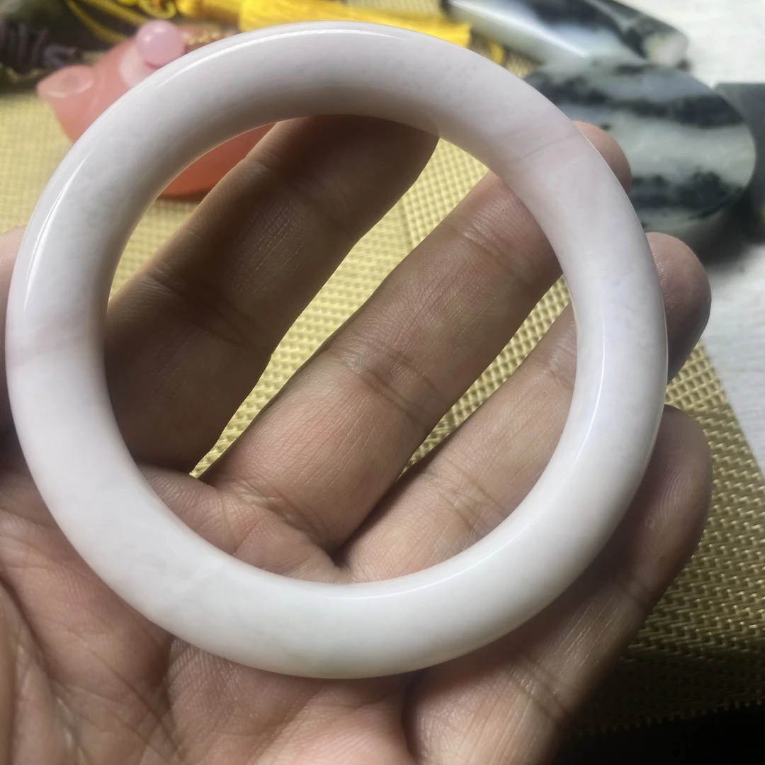 独山玉手镯玉镯粉色58