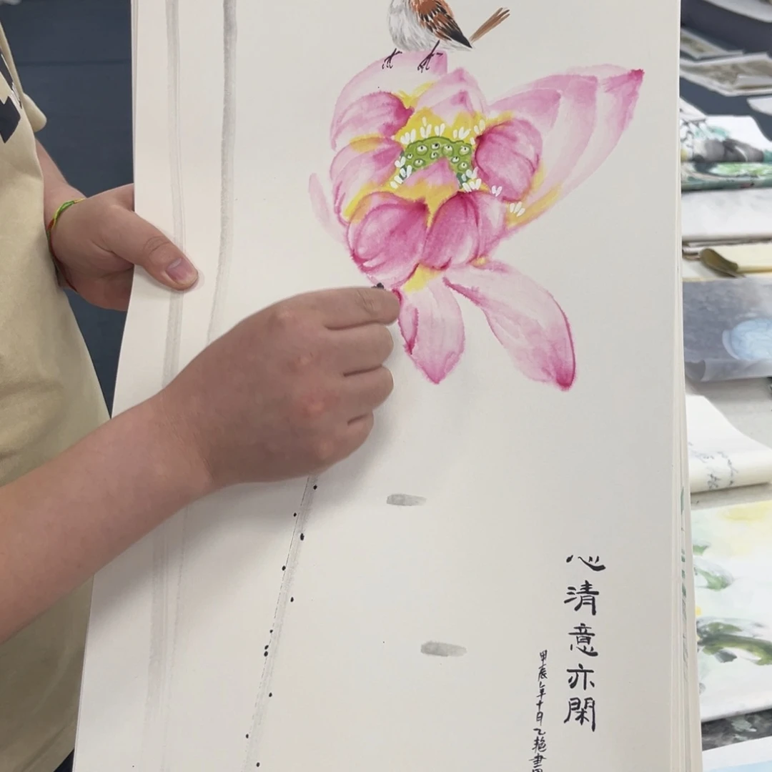 国画绘画作品多次