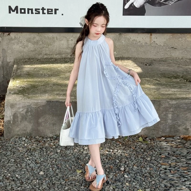 女童夏季连衣裙2025新款夏装棉布裙夏天吊带长裙子CSC2280