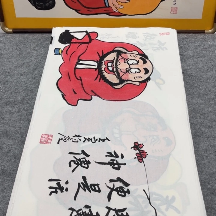 国画手绘禅意画一物一拍