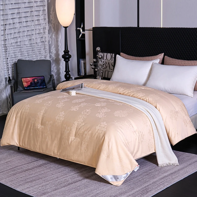 高端双宫桑蚕丝被二合一四季子母被保真纯桑蚕丝被高端全被子