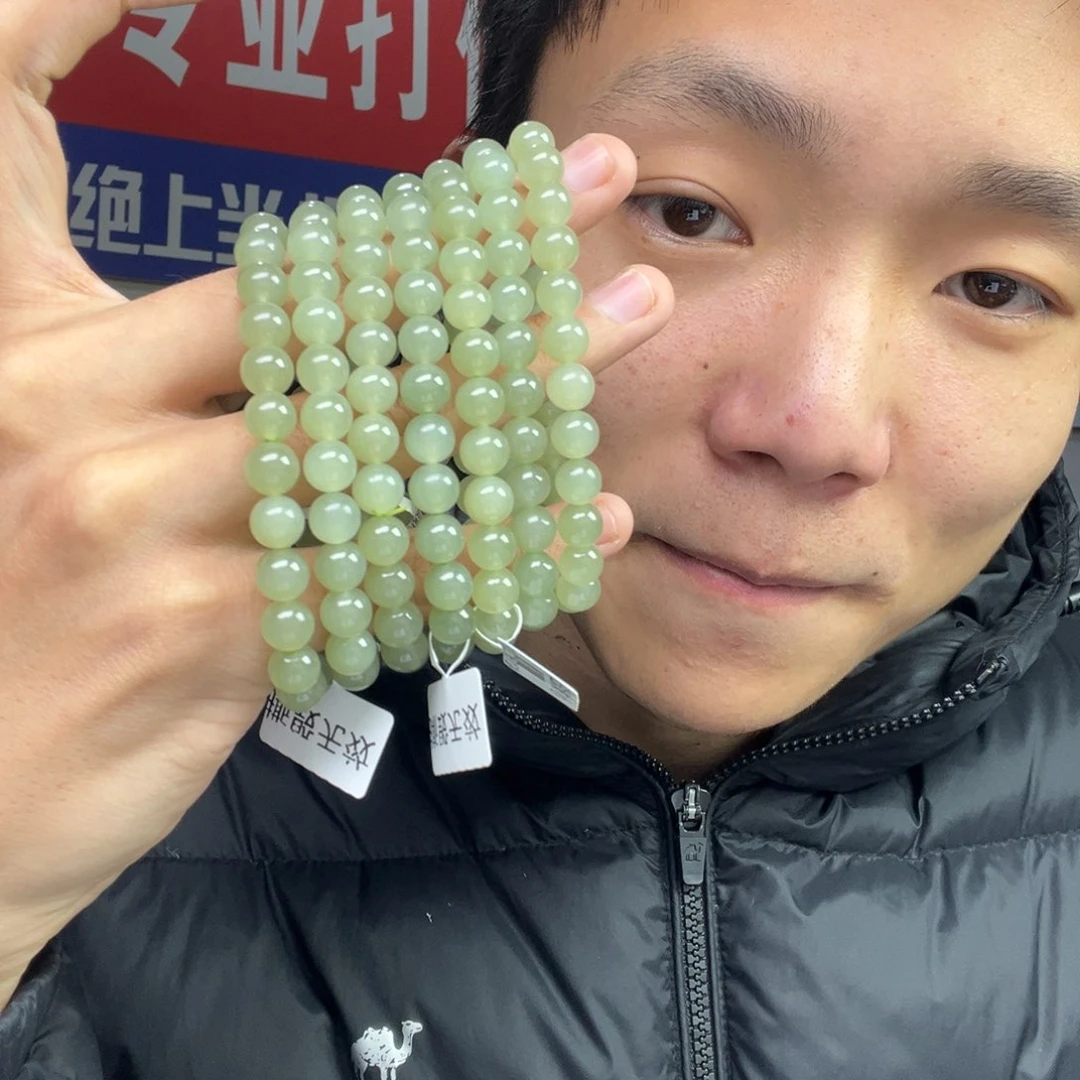 和田玉手链未镶嵌多样性拍一发一葡萄肉手串卡8