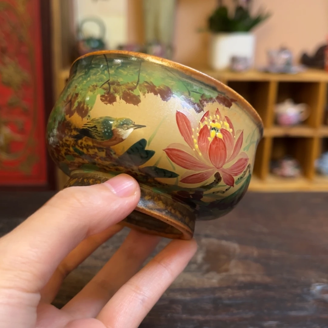 柴烧纯手工手绘陶瓷