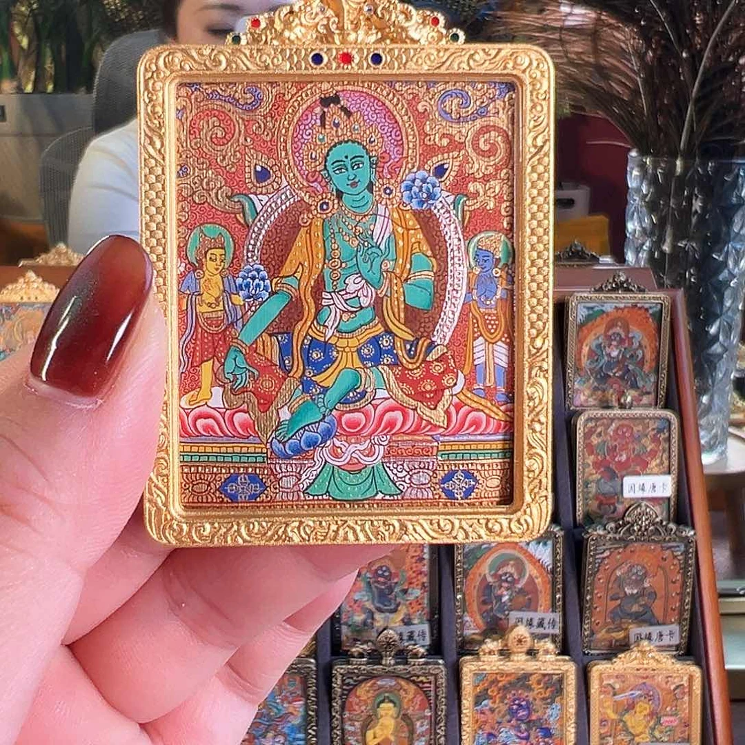 吊坠可**妈纯手绘绿度母