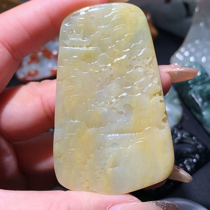 翡翠未镶嵌颈饰保真天然A货翡翠