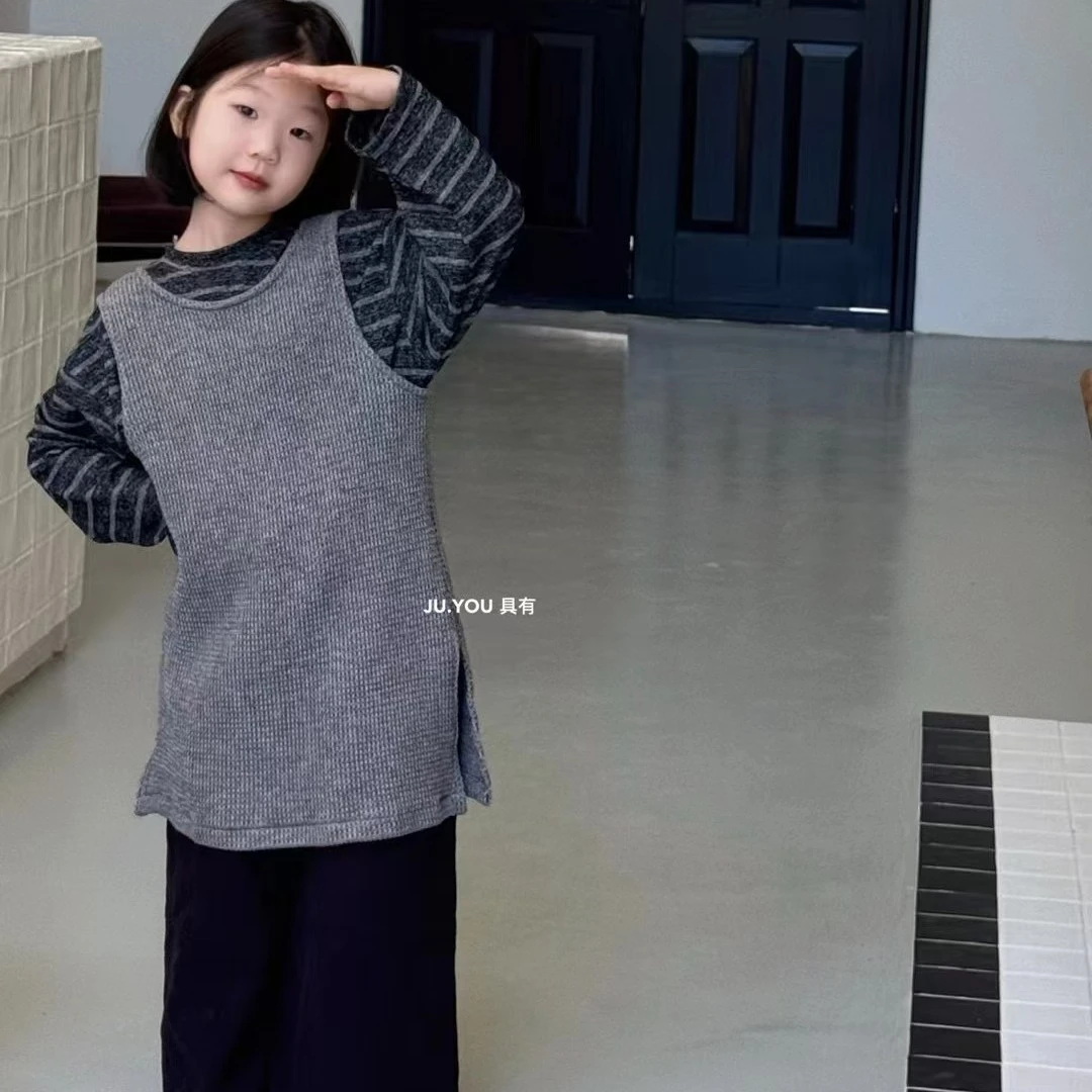 碎花A字裙女宽松宝宝长袖娃娃领洋气秋季连衣裙森系秋款韩版女宝