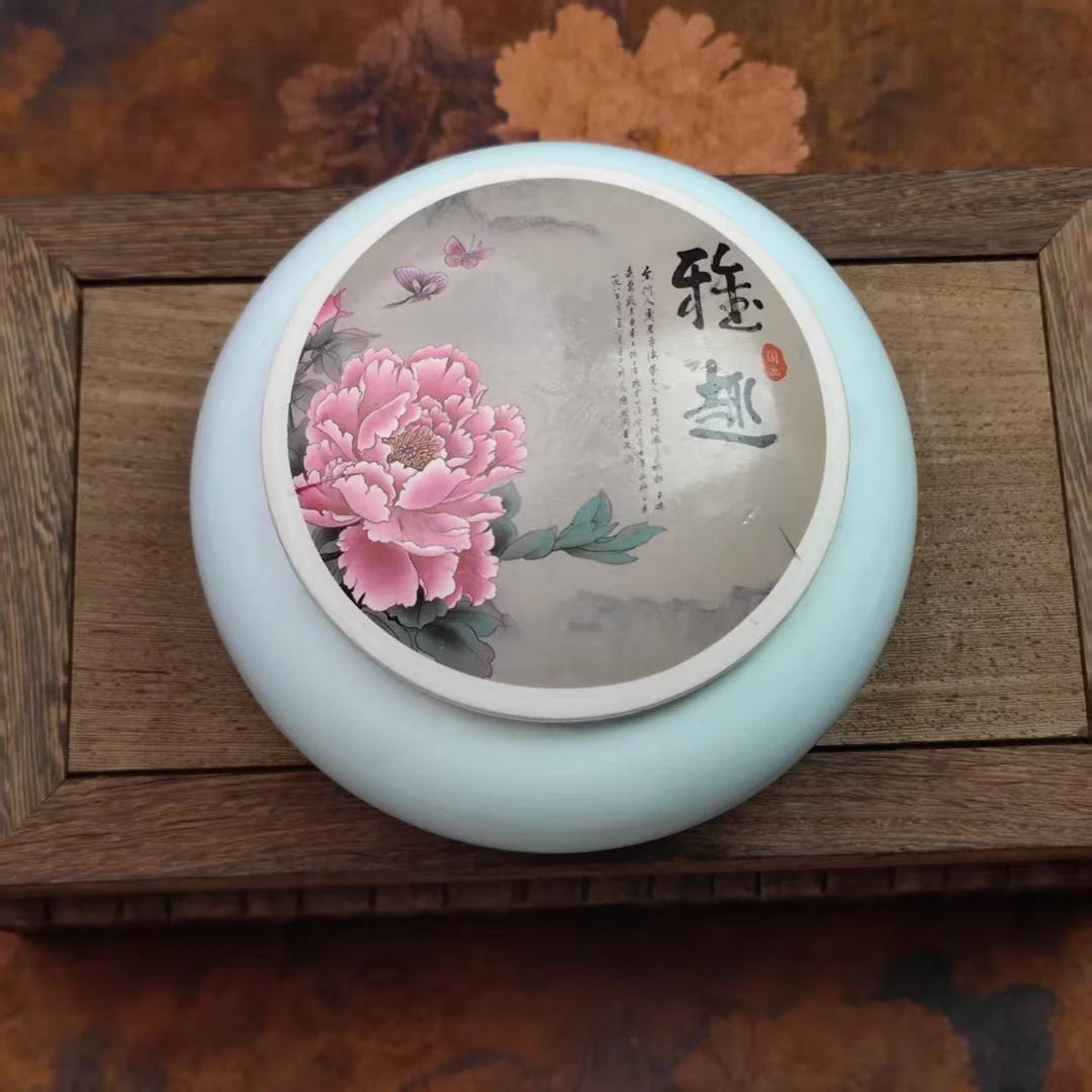 雅趣 牡丹 茶叶罐 白G127