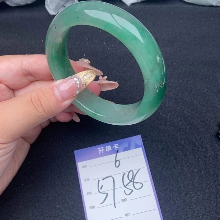 竹牌天然A货非洲翠手镯6