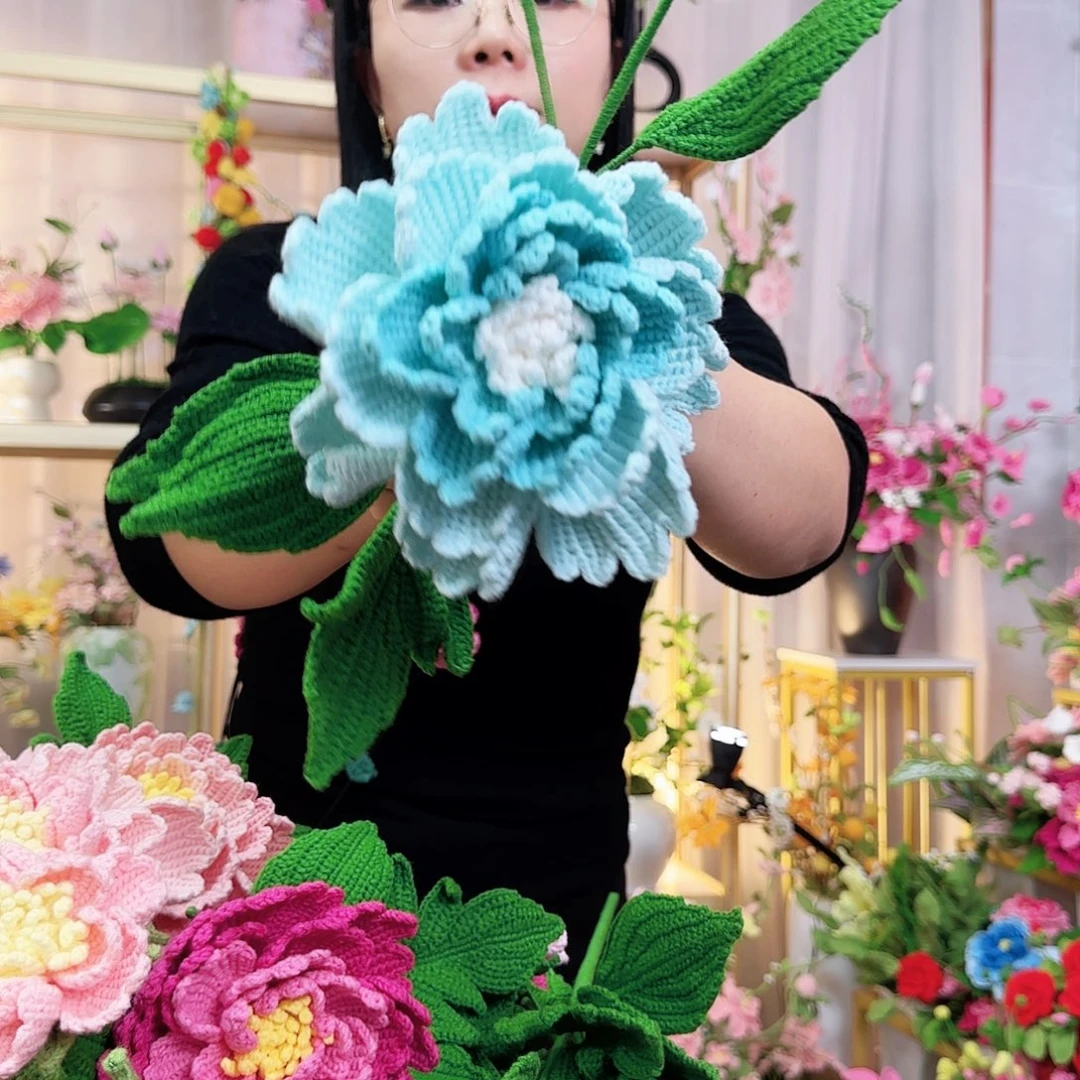 纯手工钩织手工钩织设计牡丹