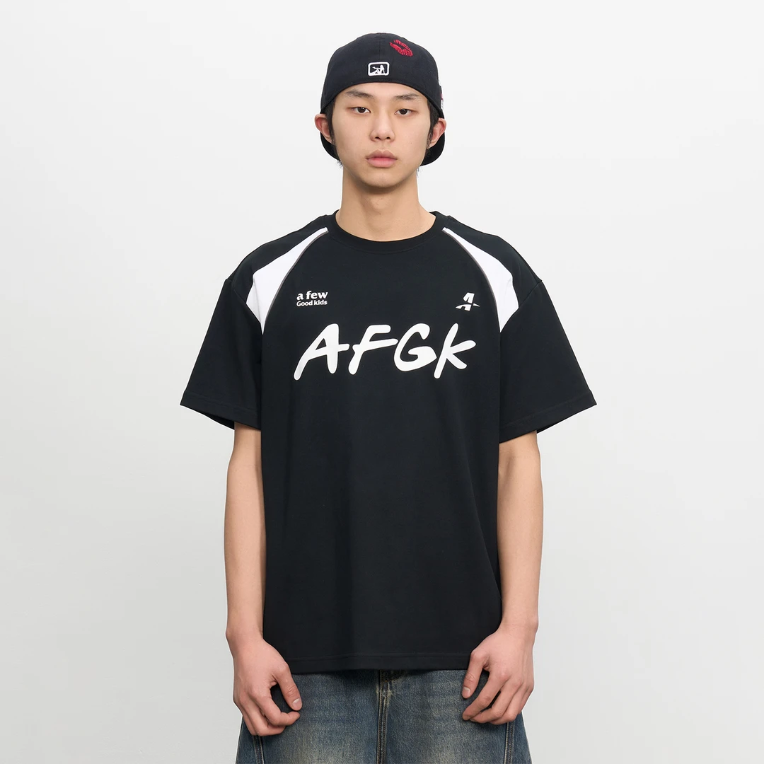 AFGK25SS速干7A抗菌冰感网眼拼接短袖T恤夏季男女美式情侣体恤tee