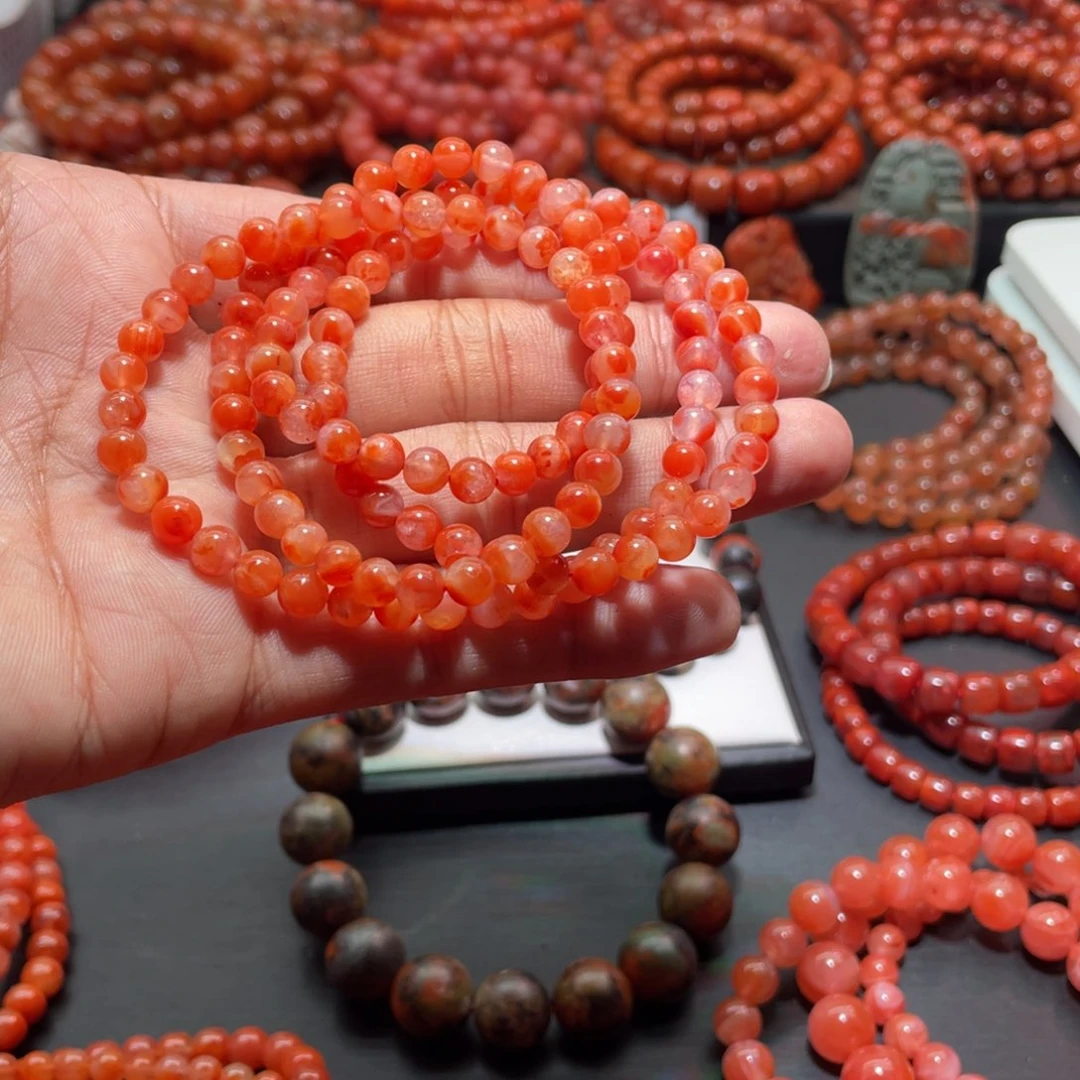 南红玛瑙手链未镶嵌