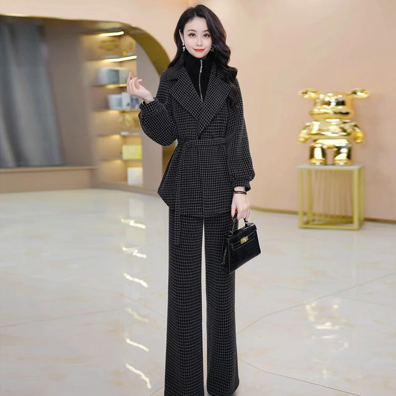 彩萱女装秋款爆款2025新款入秋衣服女套装气质时尚减龄显瘦两件套