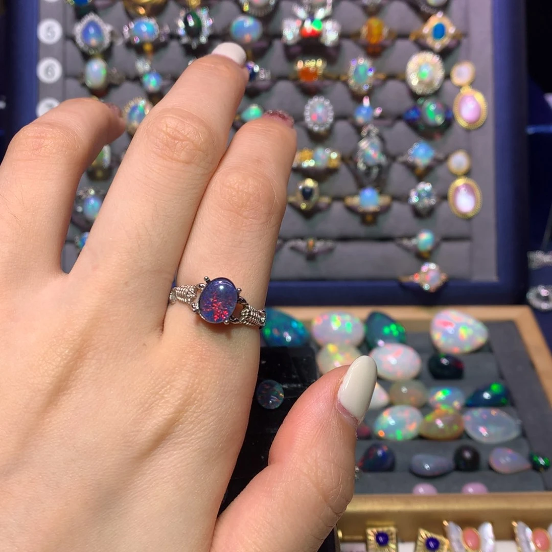 欧泊银S925镶嵌戒指款式ᴋ****曼