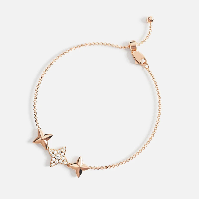 铜合金手链 玫瑰金色星星手链新款三流星叠戴时尚单品