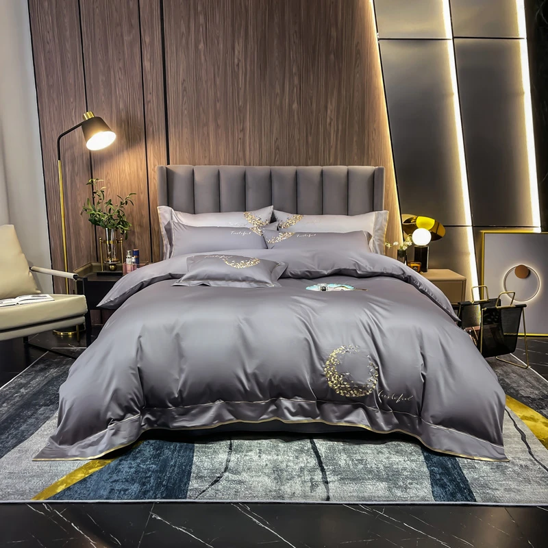 五角星 新款  高支  简约唯美  刺绣款   星月   四件套