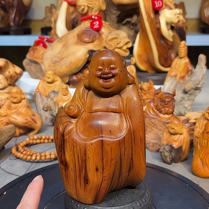柏木太行崖柏弥勒佛