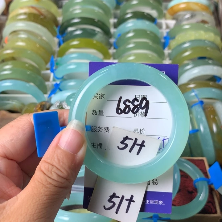 蛇纹石玉未镶嵌手镯6889