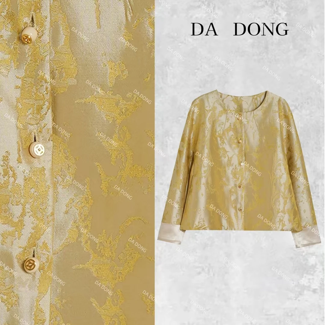 万花丛中--中式国风气质时尚百搭碎花休闲提花设计师小众长袖外套