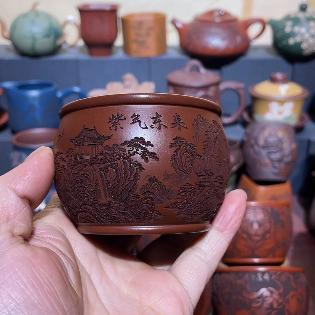 原矿紫砂手工主人杯