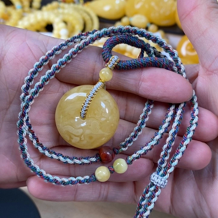 未镶嵌琥珀裸石平安扣