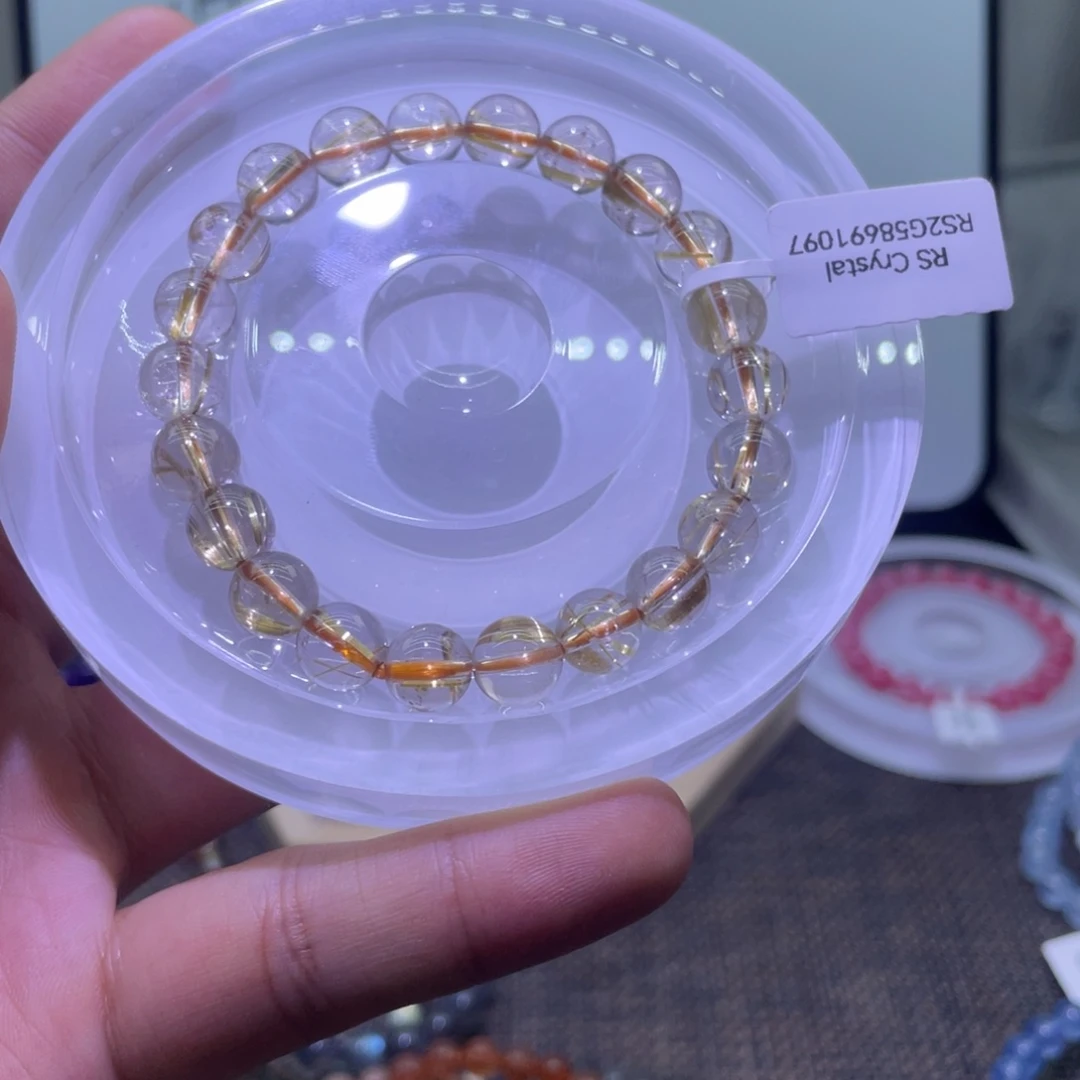 手链未镶嵌水晶钛晶9mm