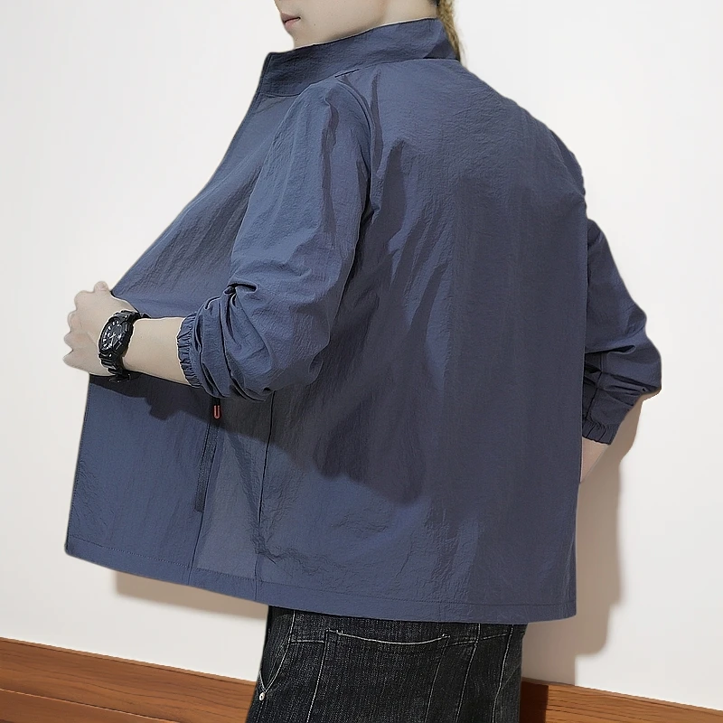 2024 夏季新款男士户外立领超薄透气防晒衣适合运动休闲钓鱼