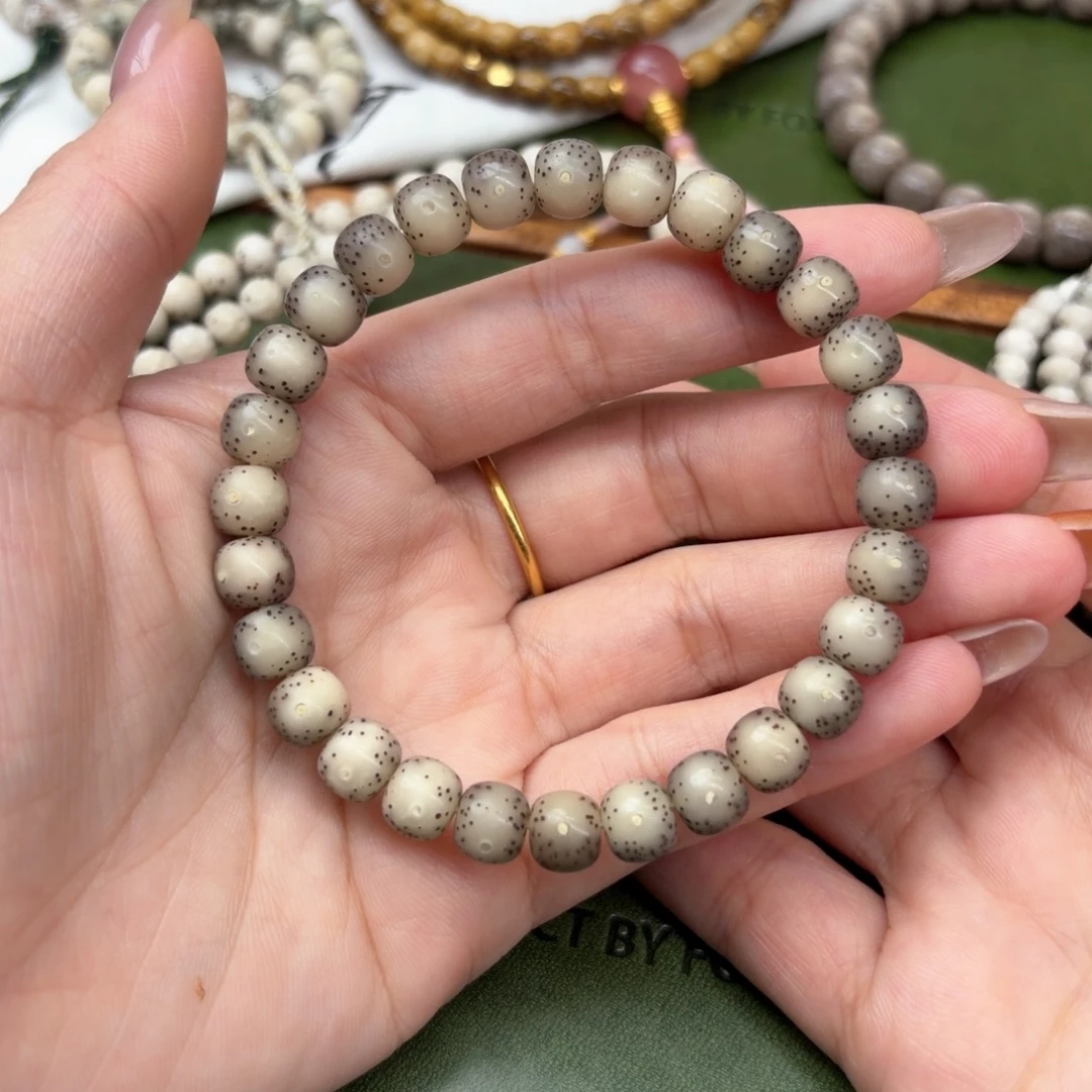 星月菩提手串7*8鼓珠❗️全玉化冰糖❗️石玉料❗️