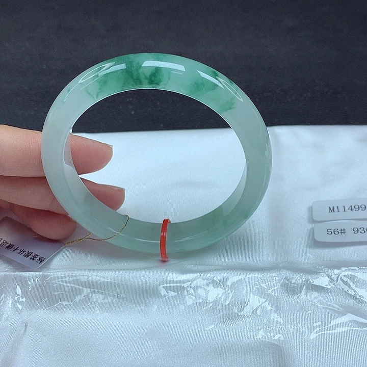 翡翠未镶嵌手镯56圈995