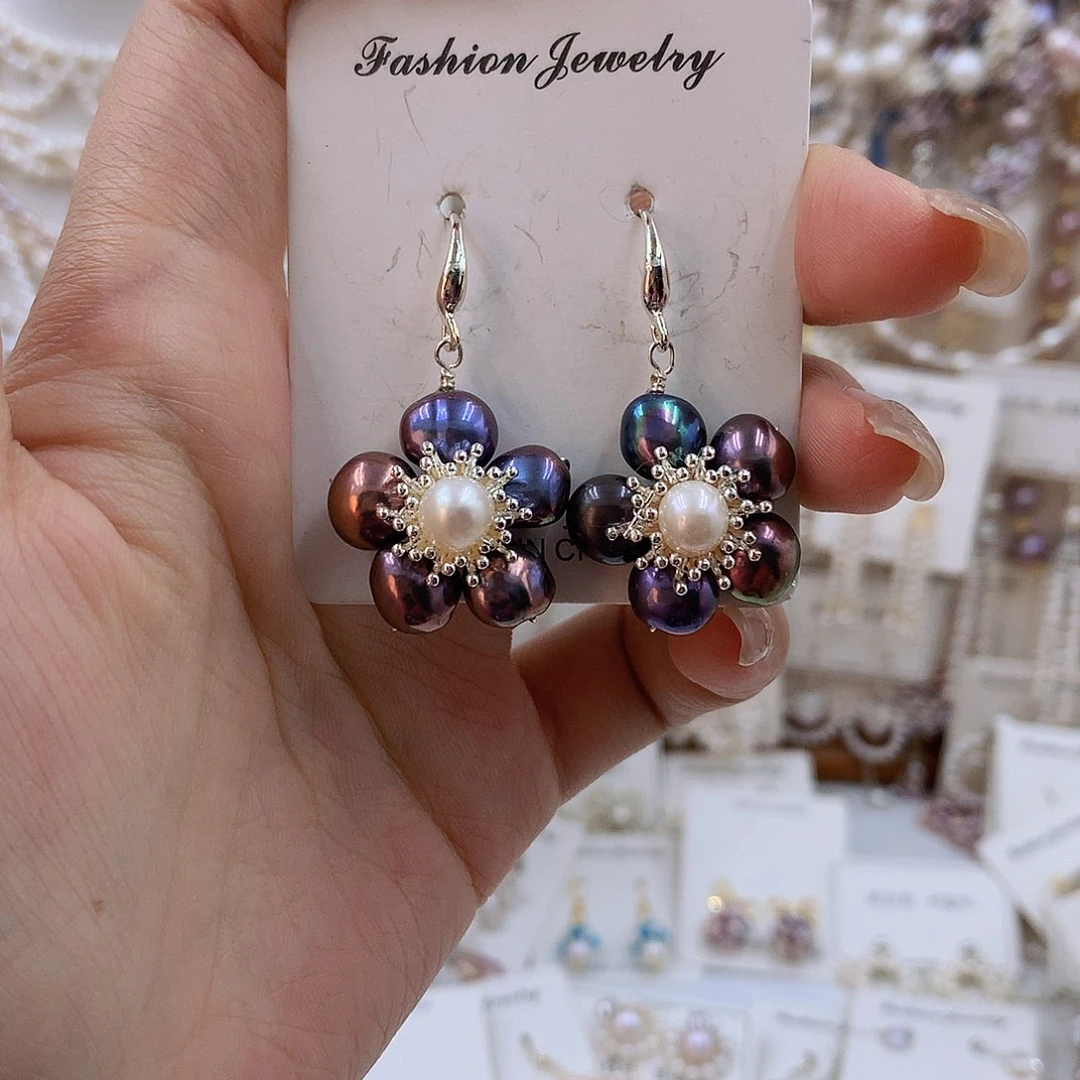 项链银S925镶嵌淡水珍珠