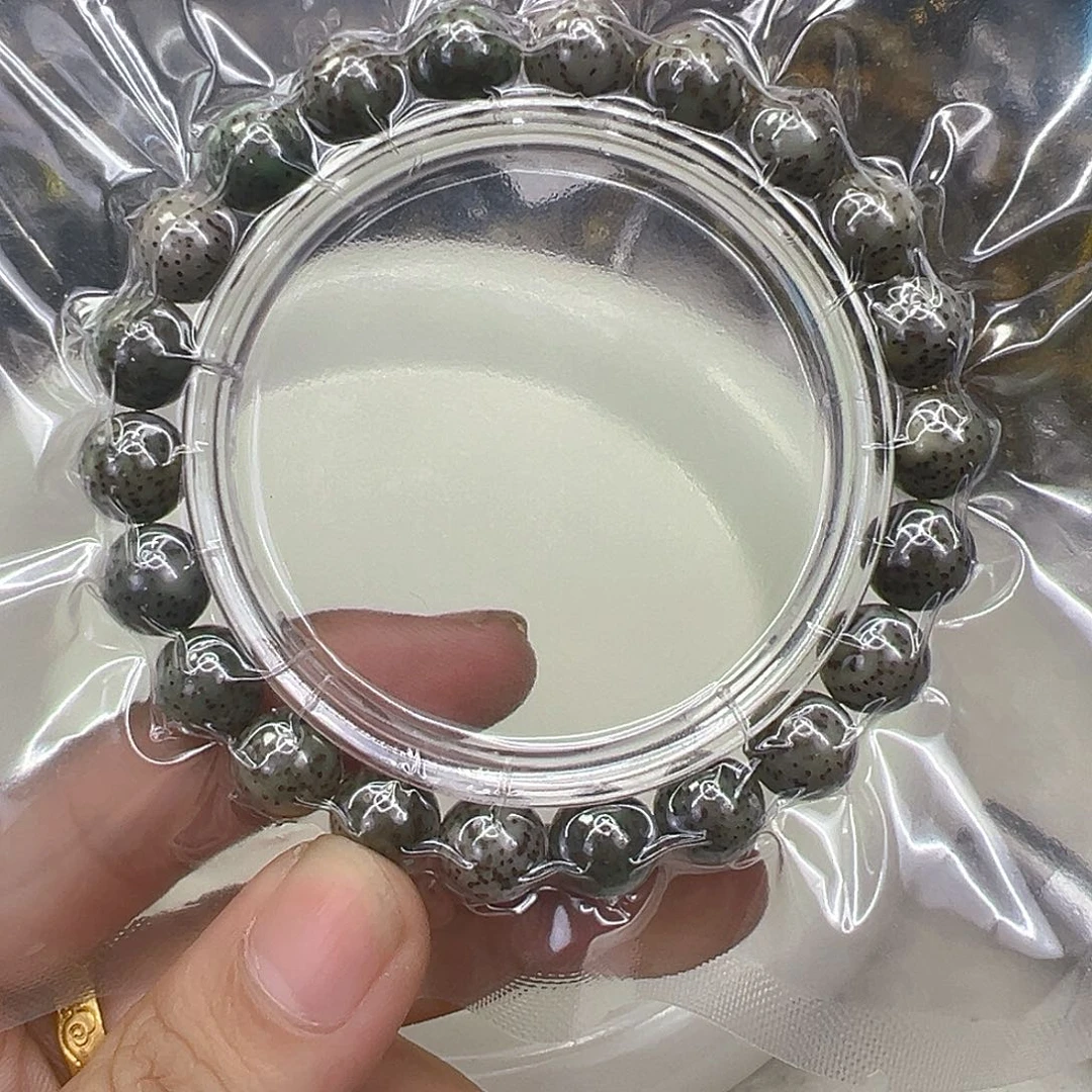 手串星月菩提65高端绿包白星月菩提单圈10左右圆