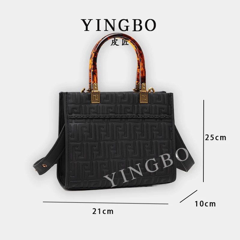 【英柏甄选】QYX-9989-黑色 然与纯小众设计感时尚单肩百搭女包