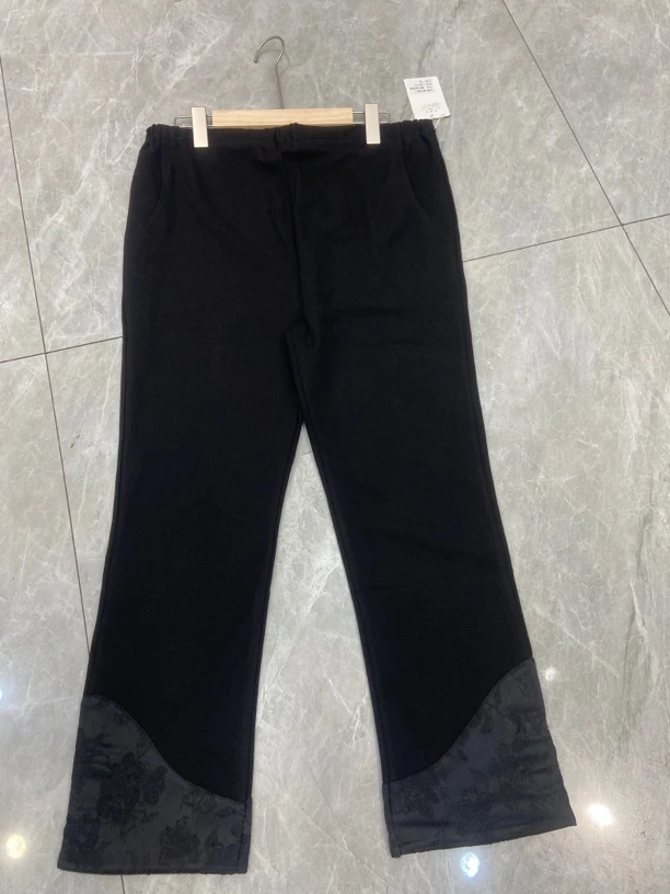 夏款孕妇高弹直筒高腰时尚百搭九分休闲裤