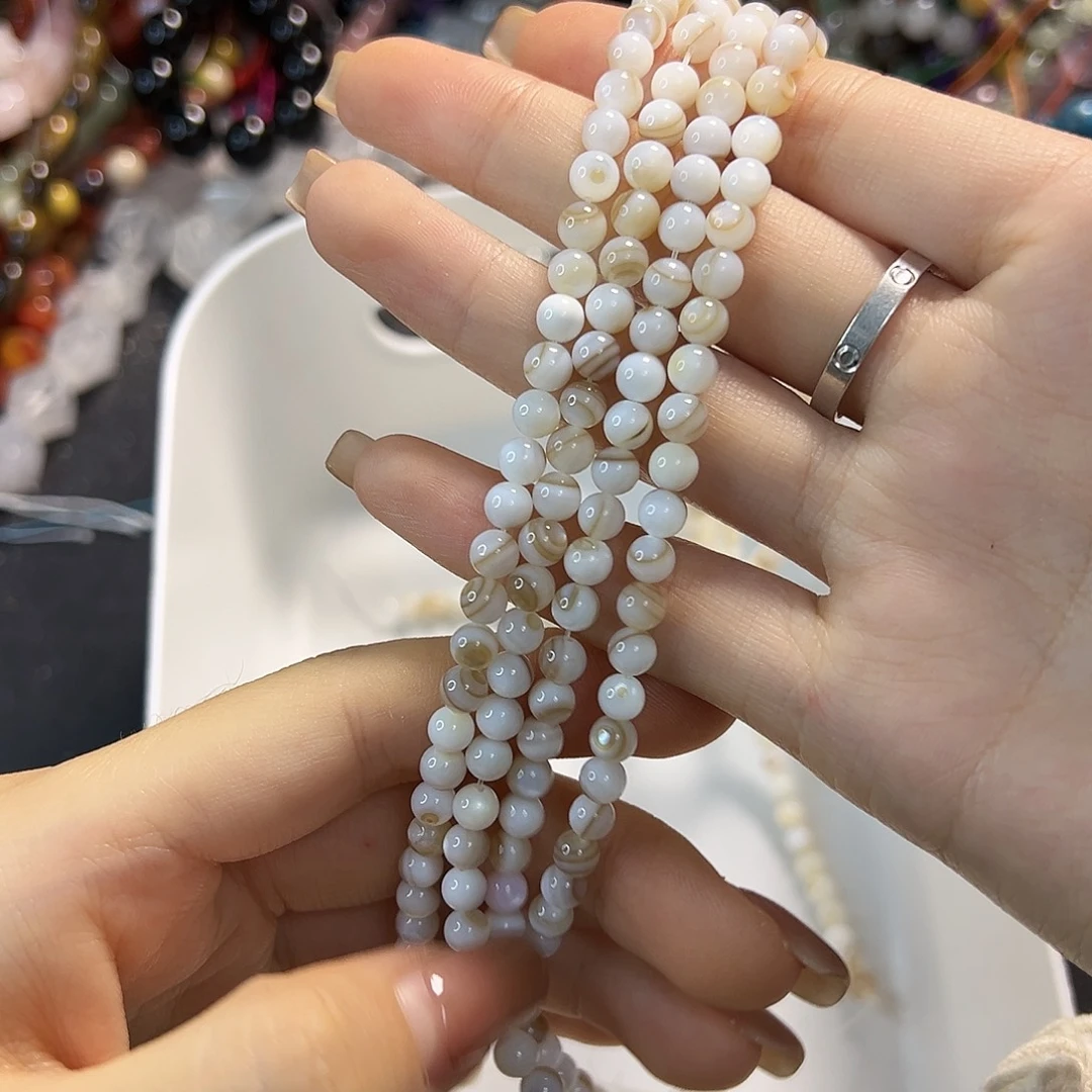 玛瑙/玉髓未镶嵌珠宝半成品马蹄螺卡5一条