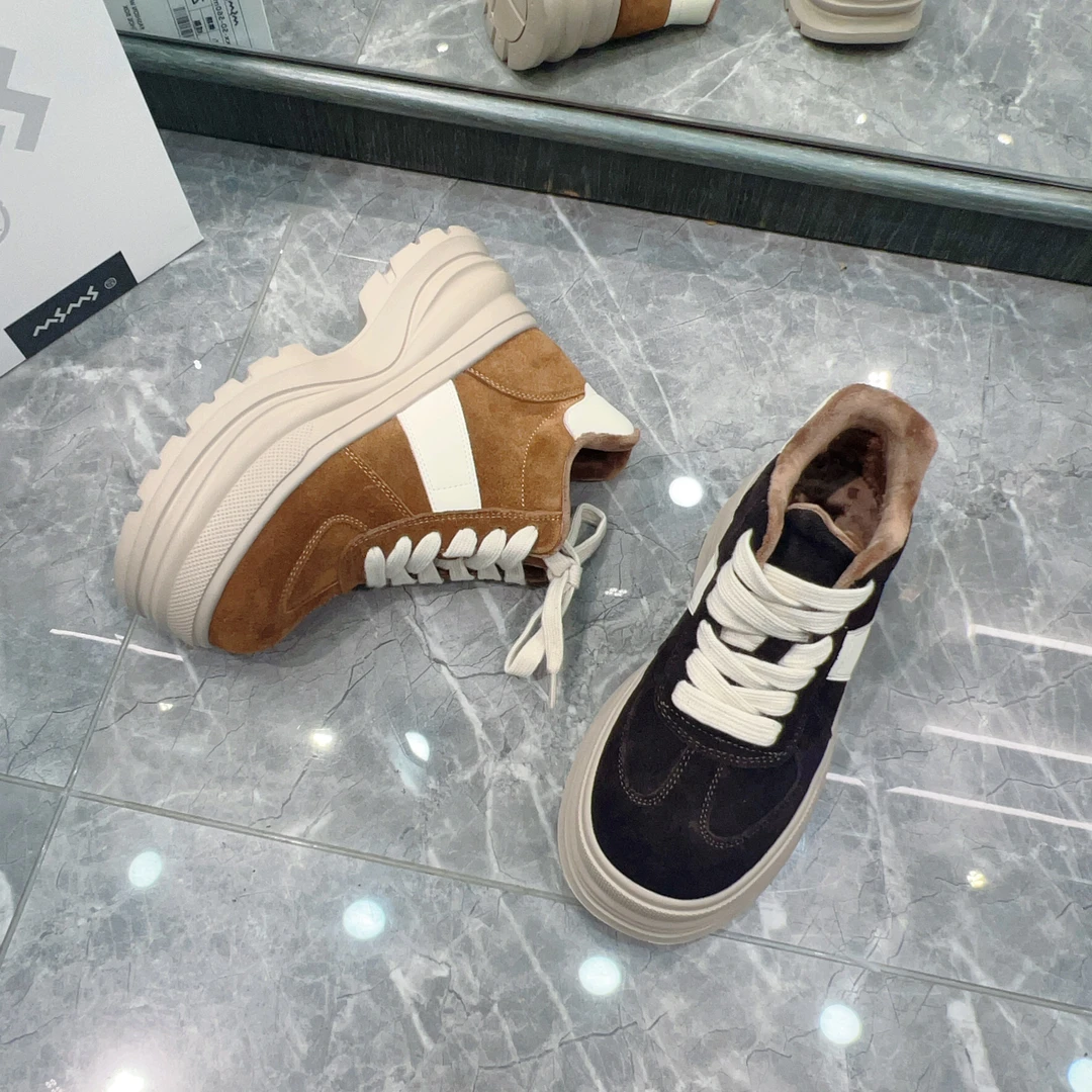 【玛莎玛索】25年秋冬新款50-560m松糕底时尚百搭中帮休闲鞋厚底