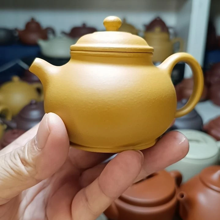 紫砂茶盘原矿黄金段泥高潘壶200cc半手工
