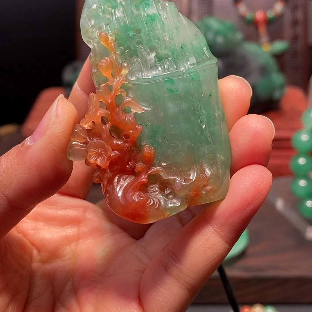 *****石英质玉（非洲翠）未镶嵌挂件